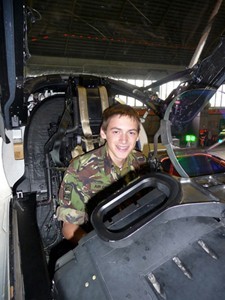 Cadet in Typhoon Cockpit